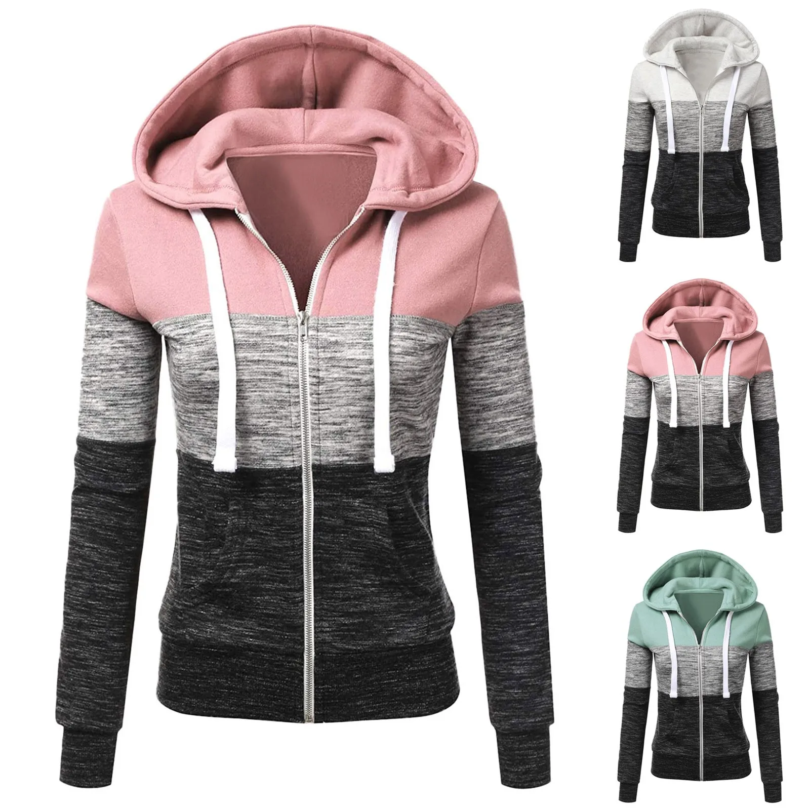 2024 Women Autumn Casual Hoodie Long Sleeved Rope Pullover Sweatshirt Hoodie Harajuku Street Fashion Striped lightweight Hoodie