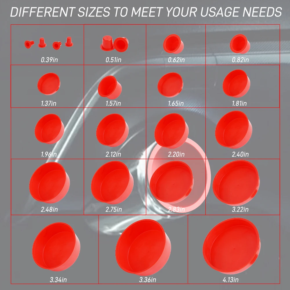 23 قطعة مجموعة المقابس ذات الغطاء الأحمر للسيارات تناسب آلة دخان السيارات Ancel S100 S200 S300 S1000 S2000 S3000 #4