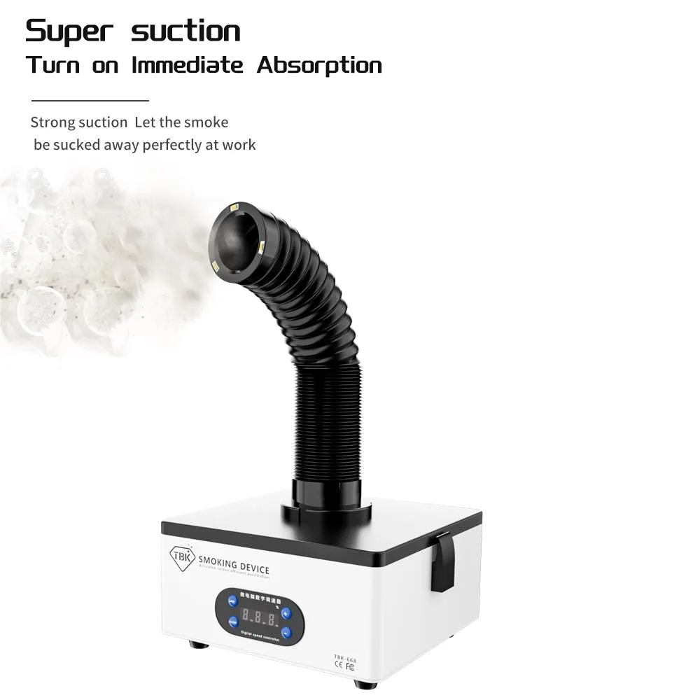 TBK 668 Fume Extractor 4 Layer Filter Exhaust Purifier Instrument For Phone Repair Welding Station Laser Marking Smoke Absorbing