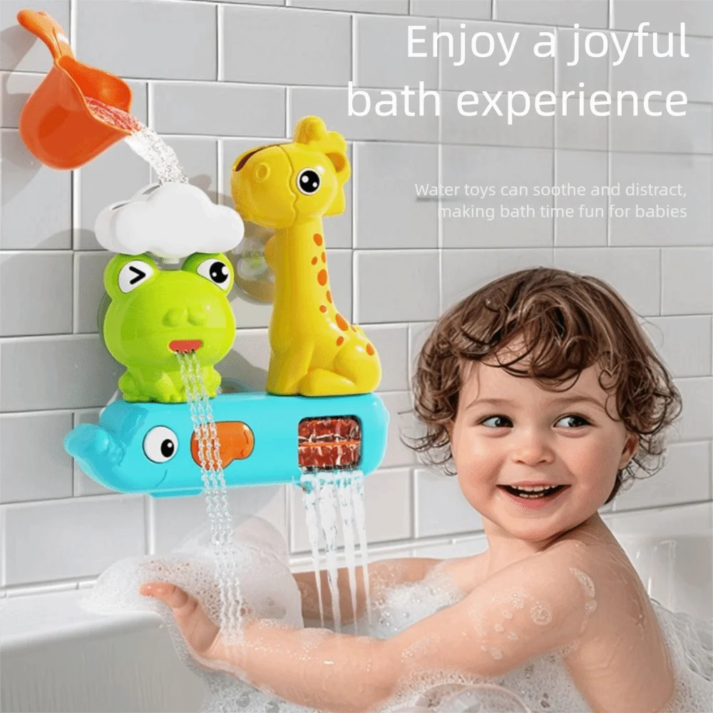 

Suction Cup Frog Roaming Shower Toys Outdoor Universal Educational Water Wheel Water Toy ABS Sensory Play Ocean Bath Toys