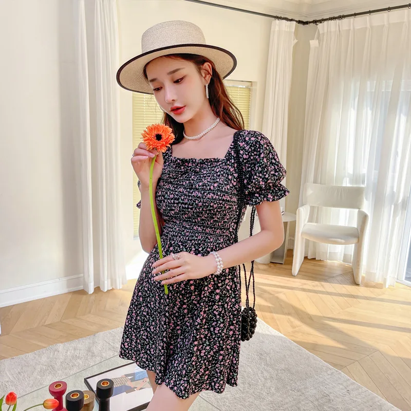 Traje de baño de primavera para mujer, falda sexy explosiva de una pieza, ángulo plano, conservador y vientre fino, cintura alta, natación para estudiantes, 2025