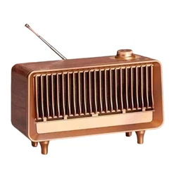 High Quality Retro Portable Wireless Powerful Bluetooth Speaker Stereo Sound Box Mp3 Player Small Vintage Radio Fm Rechargeable