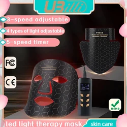 Portable Led Face Mask 4 Colors Red Light Therapy Face Mask 850NM Near Infrared Red Light Photon Therapy Skin Care Face Mask