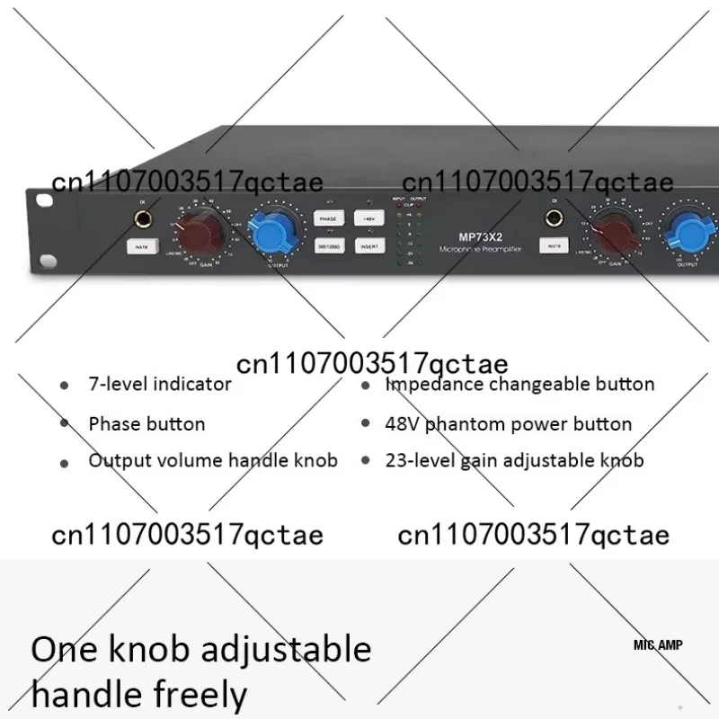 Dual Channel Mic Amp Alctron MP73X2 for Vocal Recording,instrument and Digital or Analog Sound Resource Sing