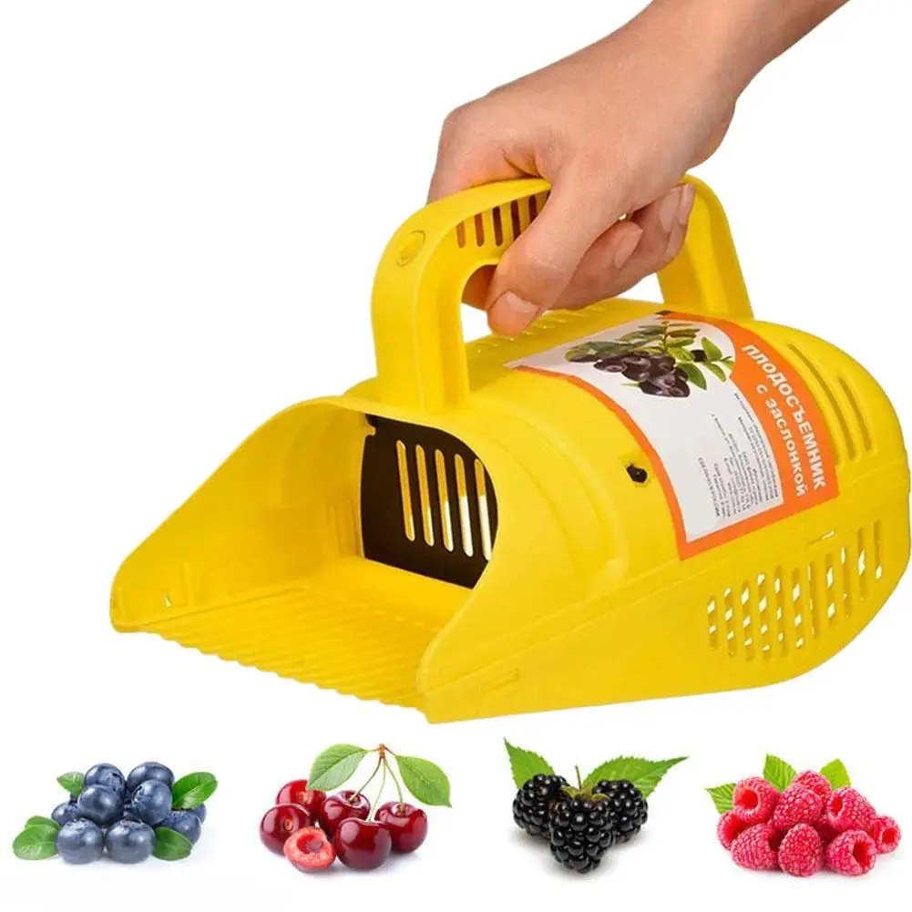 

Portable Blueberry Harvester Lightweight Fruit Picker Tool Rake Comb Collection Scoop For Orchard With Comfort Handle
