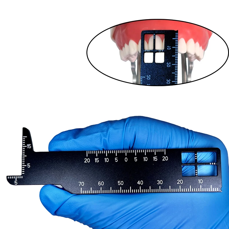 Règle de mesure de précision dentaire, outil médical pour la photographie et la dentisterie