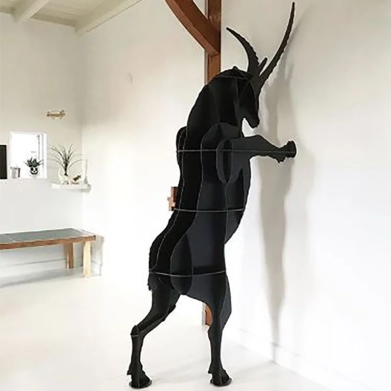 

Office European Artist Home Decorative Goat Closet Bookshelf CD Rack