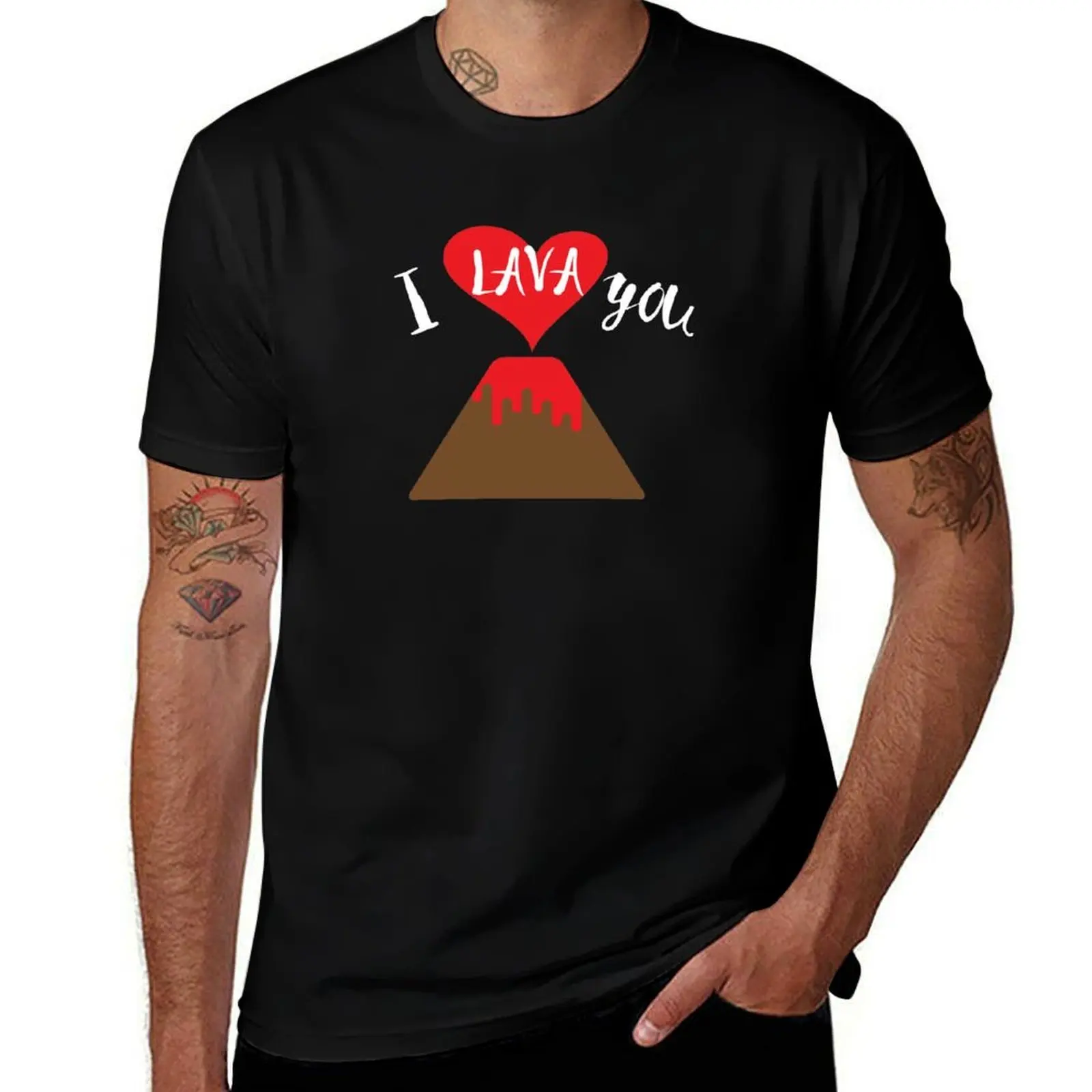 Cute & Funny I Lava You Volcano Valentine's Day T-Shirt funny t shirts man T-Shirt