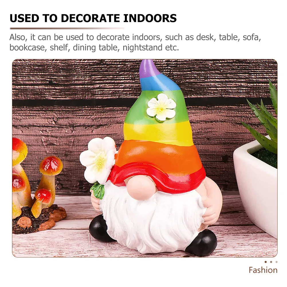 Lovely Resin Gnome Statue for Garden Lawn Pond Window Sill Outdoor Table Decor with Exquisite Detail Fun Festive Christmas Party