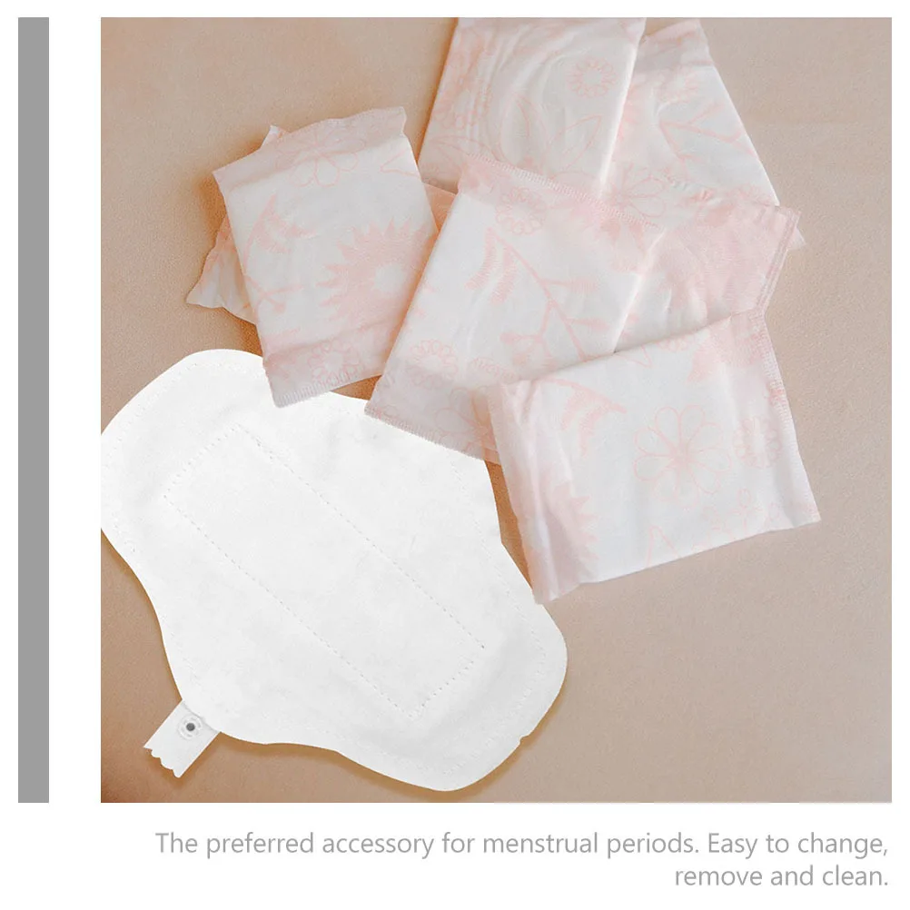 

10Pcs Reusable Menstrual Cloth Pads Washable Leakproof Cotton Sanitary Napkins Soft Comfortable Breathable Sanitary Towels