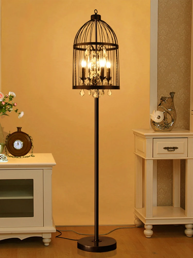 Medieval Style Floor Lamp American Country Retro Creative Floor Lamp Living Room Bedroom Study