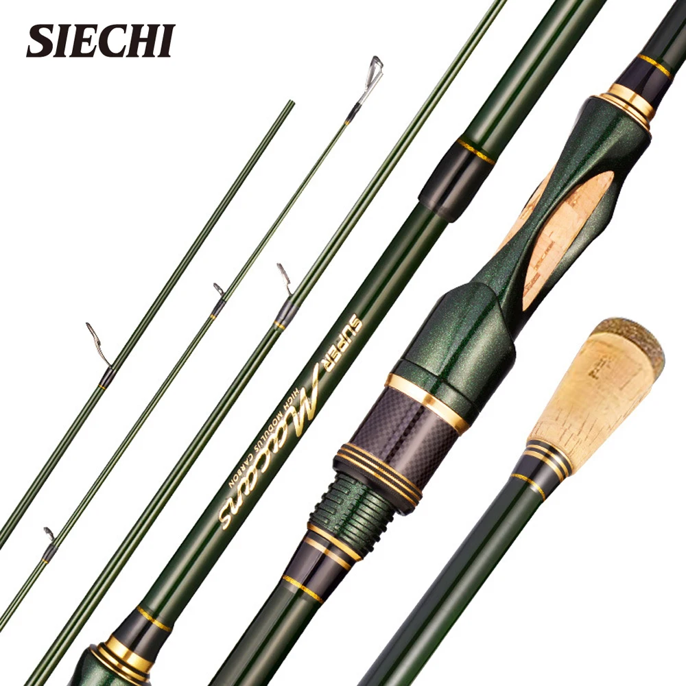 SIECHI Spinning Casting Carbon Fishing Rod 4-5 Sections 1.8m/2.4m Portable Travel Rod Spinning Fishing Rods Fishing Tackle