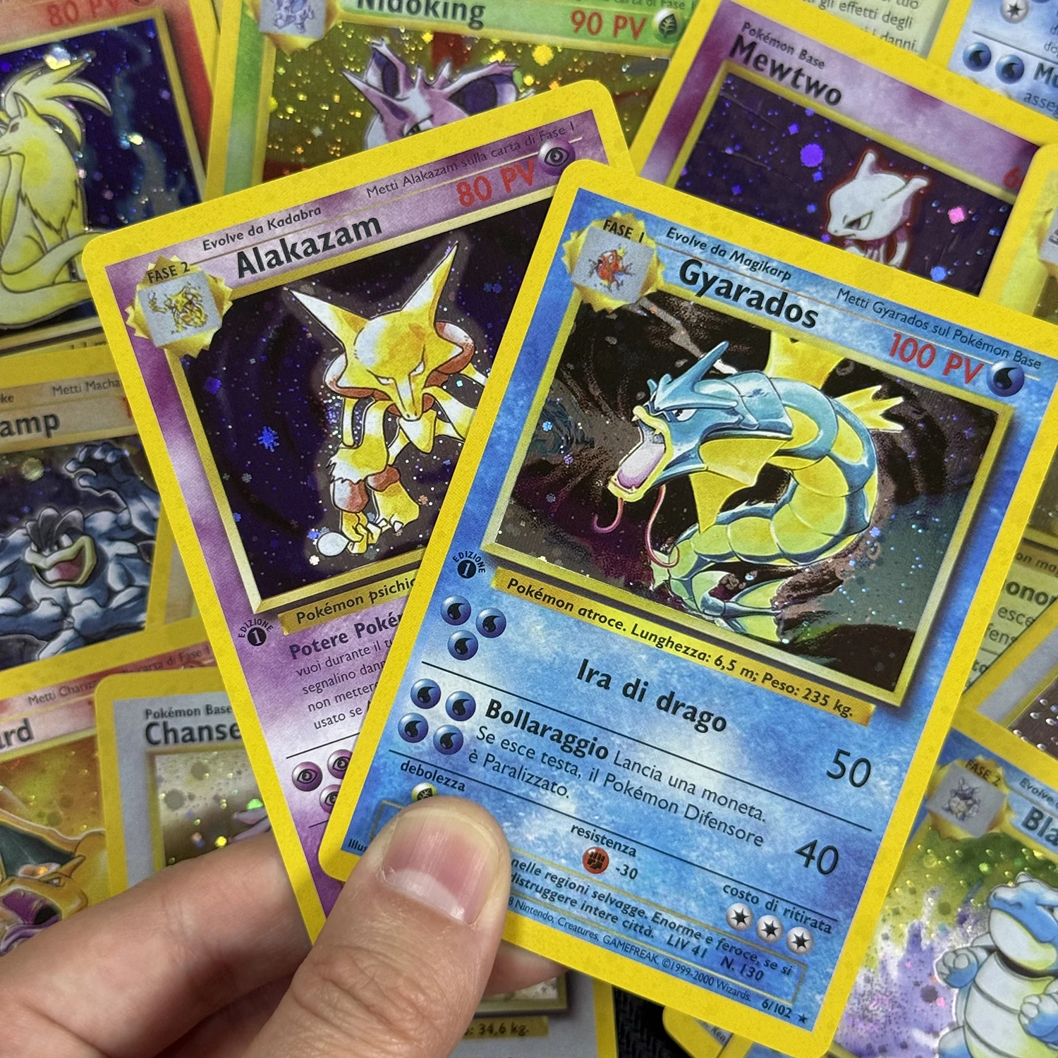 PTCG Proxy-Karten Italienisch BS Neue Holografische Einzelkarten Alakazam Mewtwo Ninetales Raichu Venusaur Chansey TCG DIY Sammelkarten – Detail 3