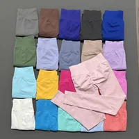 Leggings Deportivos HISTELLO para Mujer, Pantalones de Yoga Sin Costuras con Banda Acanalada Baja, Ropa de Gimnasio, Ropa Deportiva, Leggings con Efecto Scrunch Bum
