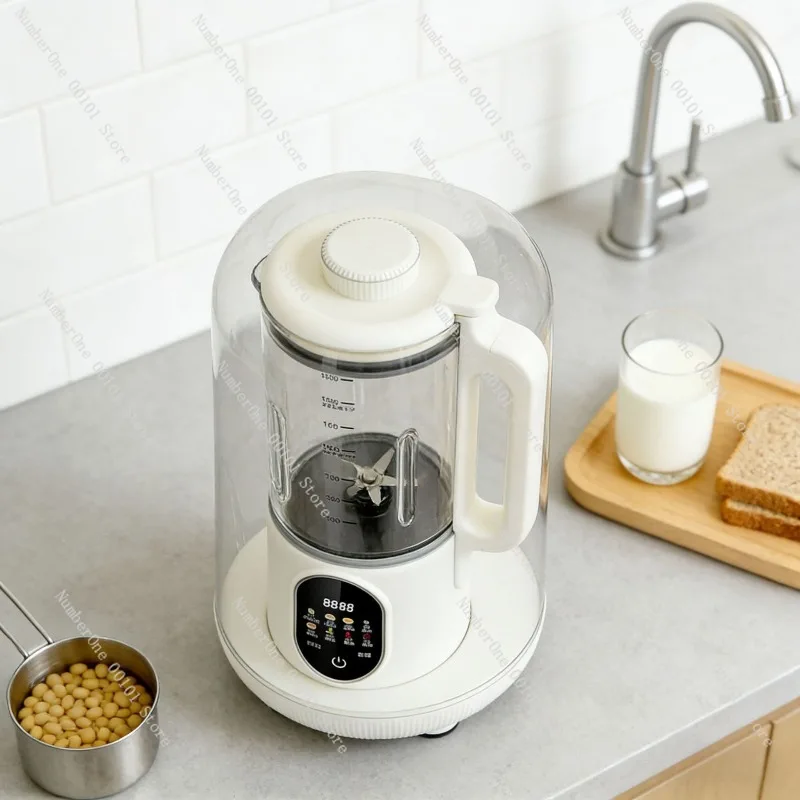 Smart Blender With Soundproof Cover High Power Wall Breaking Machine Automatic Grinding Slag Free Multifunction Soy Milk Maker