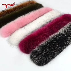 Winter Women New Real Raccoon Fur Collar Warm Scarf Scarfs Ladies Fashion Luxury Designers Genuine Brand Scarves Womens Shawl