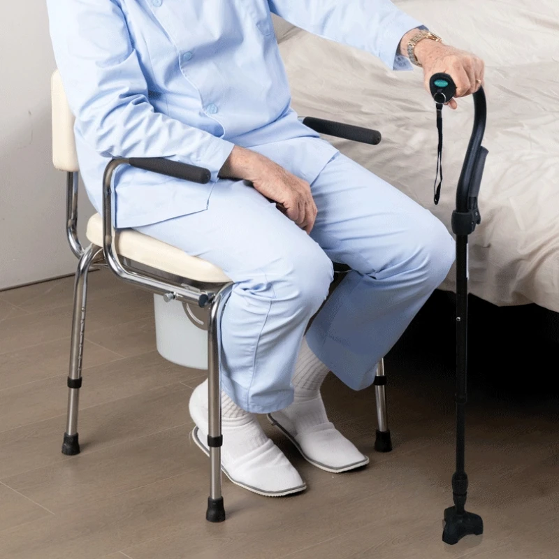 Portable Lightweight Sturdy Mobility Aids Walker for Seniors Walking Cane for Men & Women Adjustable Crutches Auxiliary Handle