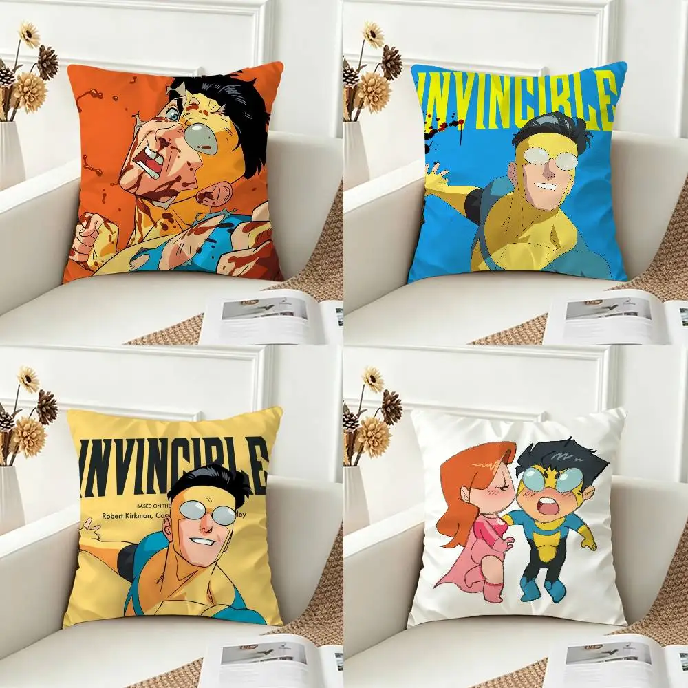 I-Invincible  Double-sided Printed Square Decorative Cushion Cover for Sofa Living Room Home Decor