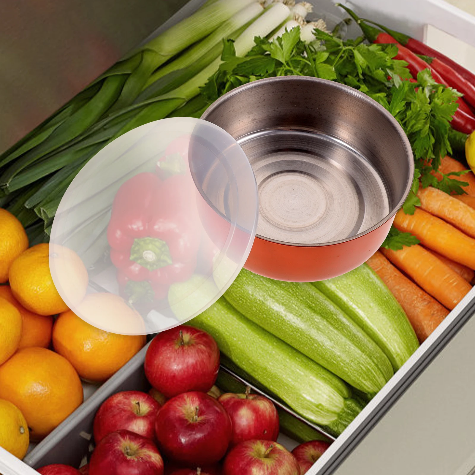 

5 шт. салатницы, свежие миски из нержавеющей стали для сервировки еды, штабелируемые, легкие для салата, фруктов, рисовой лапши