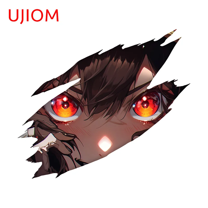 UJIOM Anime Peeking Eyes Wall Sticker Enchanting Fashionable Tear Eye Vinyl Decal Scratch-Proof Room Decoration Accessories