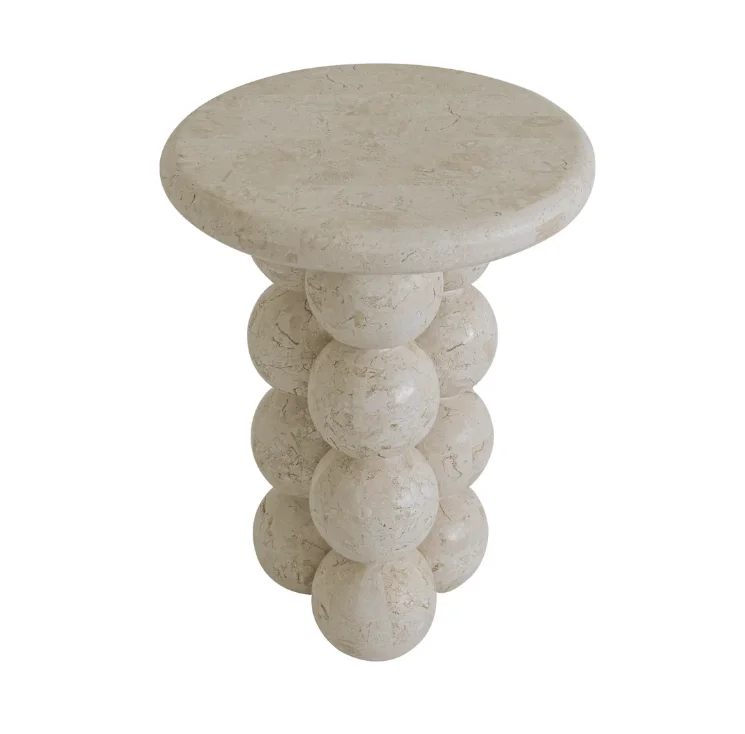SSIDKOCC Bedroom Living Room Side Table Natural Marble Advanced Texture Customize  Fashion Aesthetic Unique Villa Hotel