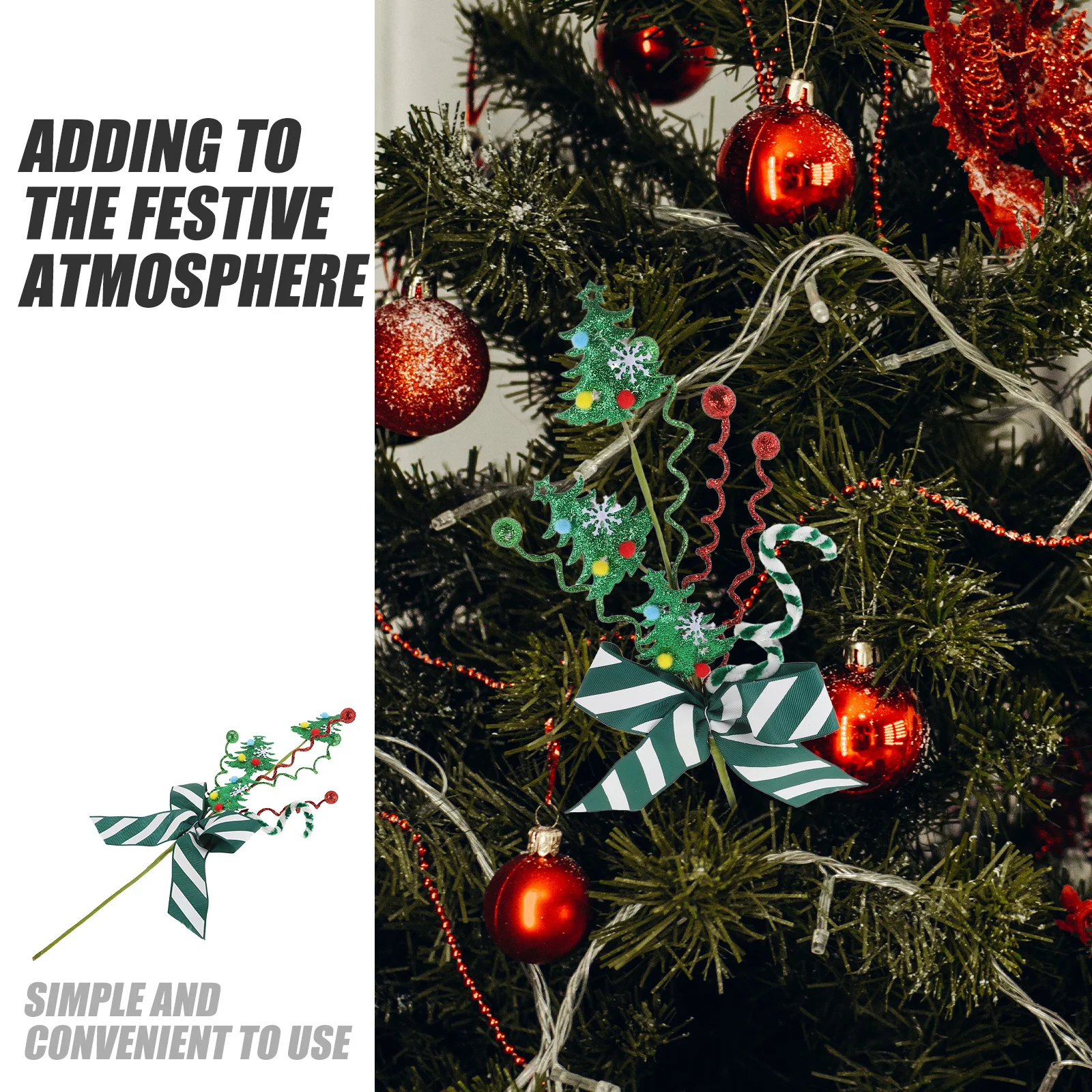 Nouveauté choix de Bouquet d'arbre de noël pour les décorations de vacances améliore l'atmosphère Festive charme Unique magnifiquement conçu