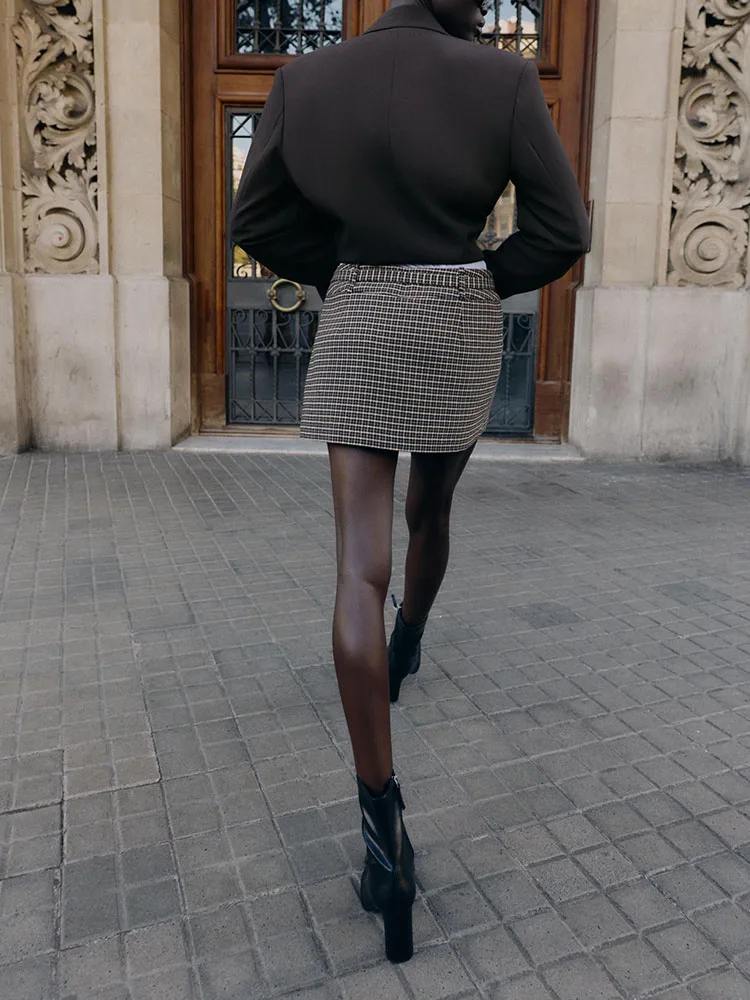 High-End Women's Winter Cheered Skirt-Pant with Belt New Arrival 2025 Ele Faionable Ethnic Stage Costume