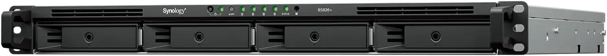 Synology RackStation RS826+ 4-Bay 1U Rackmount NAS Server (Diskless)