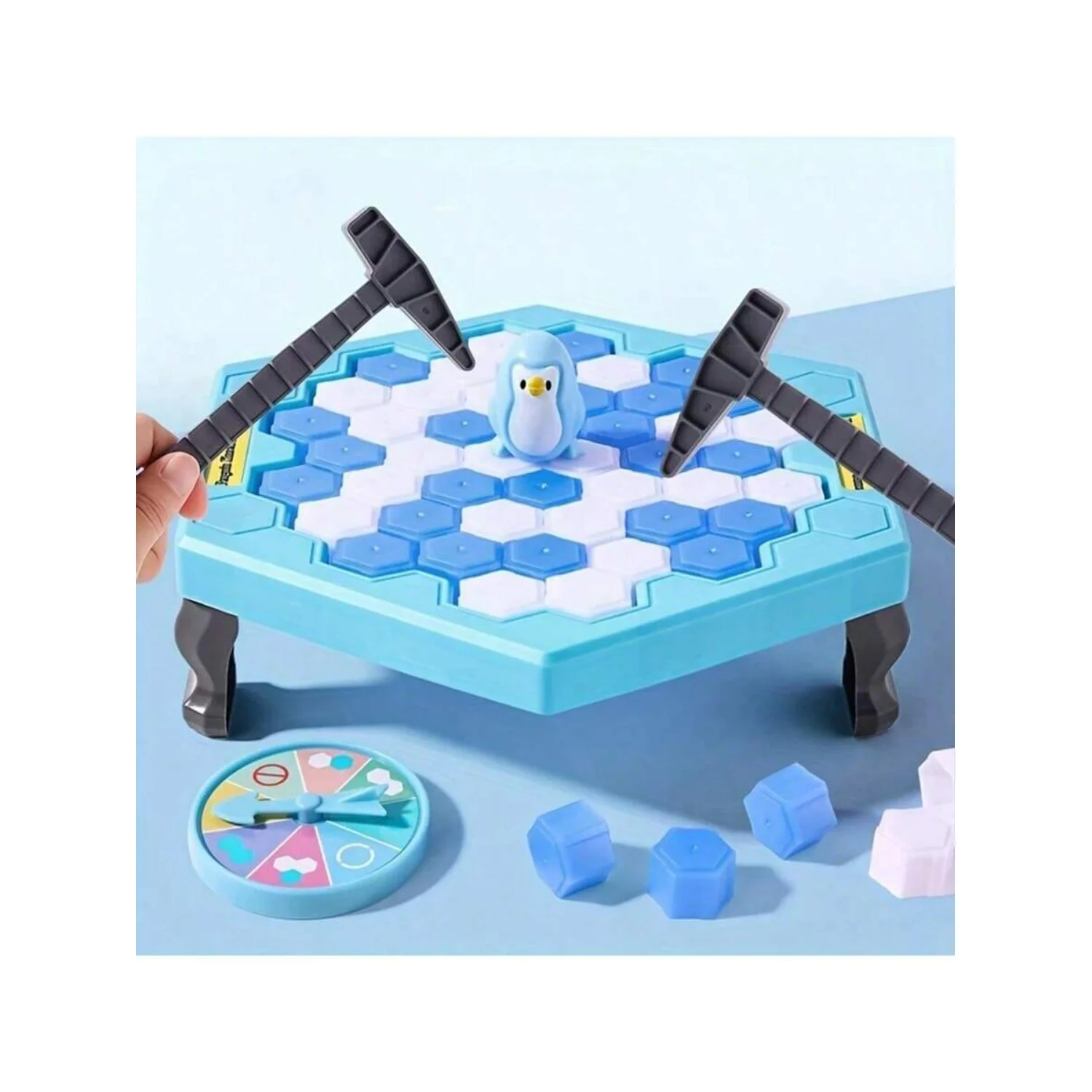 

Настольная игра «Локолом пингвина», «Встремайте ледяной блок» и помогает пингвинами [Запчасти случайного цвета]