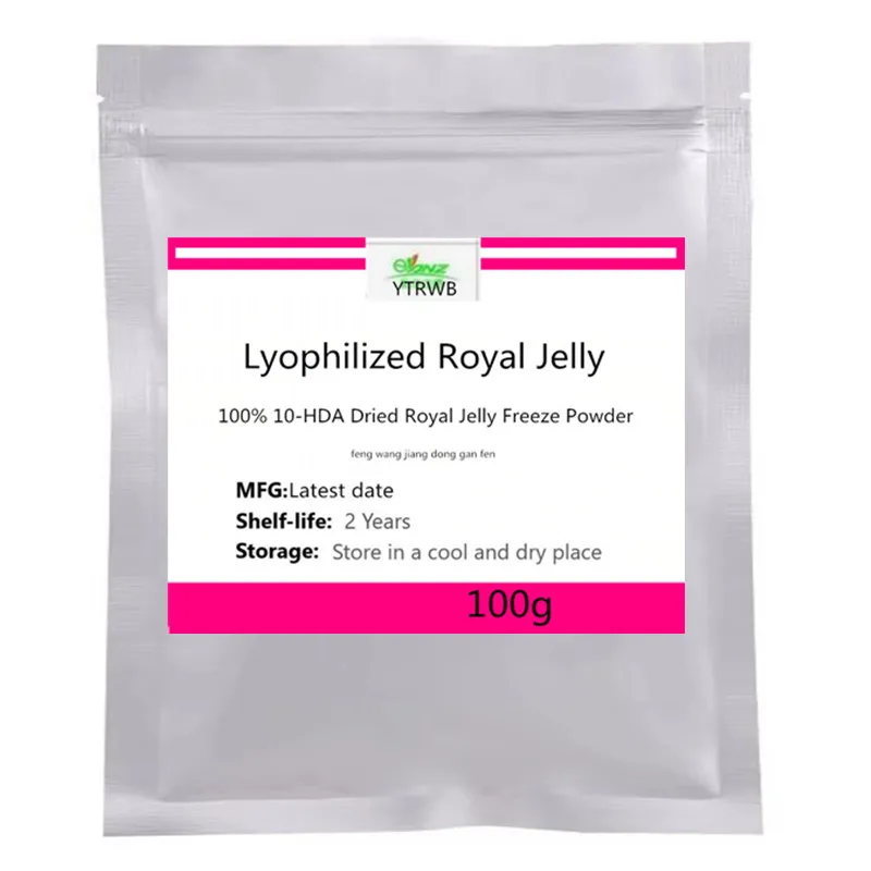 Lyophilized Royal Jelly Powder,Freeze-dried,Anti-Aging,Face Cream From Bee For Skin Benefits,Free Shipping