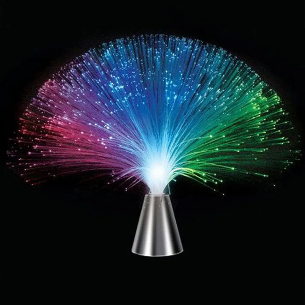 Lampe à fibre optique LED colorée, fête de joyeux Noël, veilleuse LED à économie d'énergie, lampe décorative d'intérieur