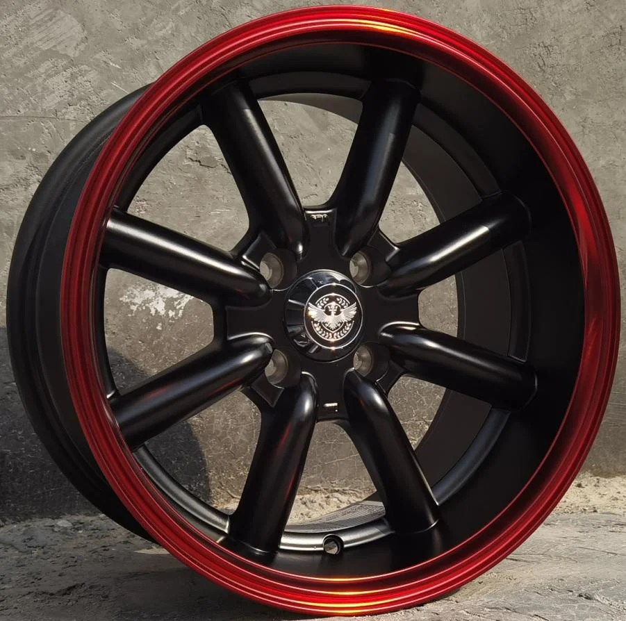 Deep Dish For ROTA RKR Wheels 15 Inch 15x8.0 4x100 Offset 0 Alloy Wheel Car Rims Red Edge