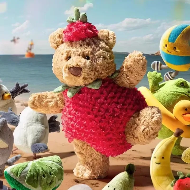 

Jellycat Bartholomew Bear Strawberry 26cm Soft Plush Toy Cute Strawberry Bear Stuffed Animal Doll Kids Birthday Gift