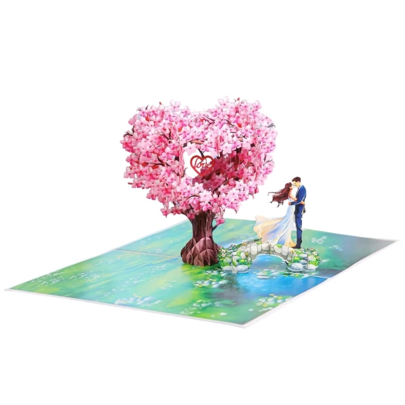 3D-Popup-Valentinstagkarte für einzigartige Partyfeiern, handgefertigte Grußkarte mit Umschlag, elegantes Geburtstagsgeschenk – Detail 1