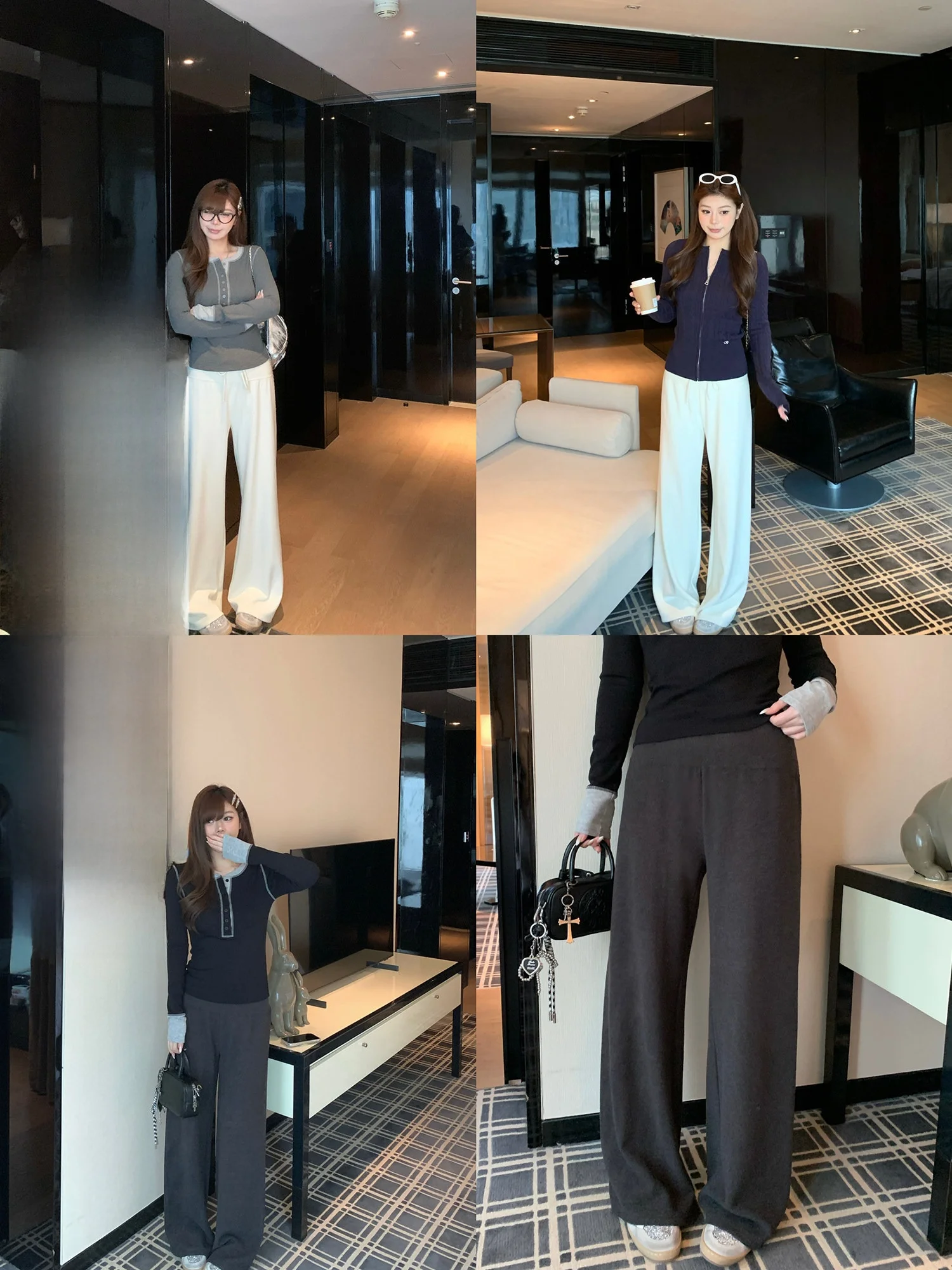 

Wild Spicy Large Size Straight Leg Casual Pants High Waist Drapey Heavyweight Comfortable Fit for plus Size Women