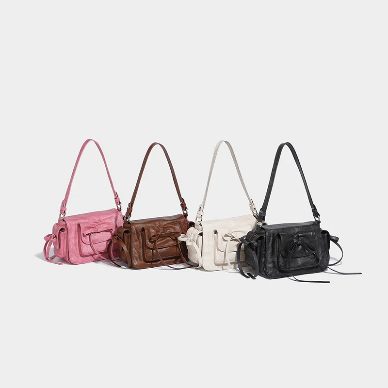 New Drawstring Square Bag Exquisite And Versatile Shoulder Bag Large Capacity Trendy And Fashionable Crossbody Bag Travel Bag