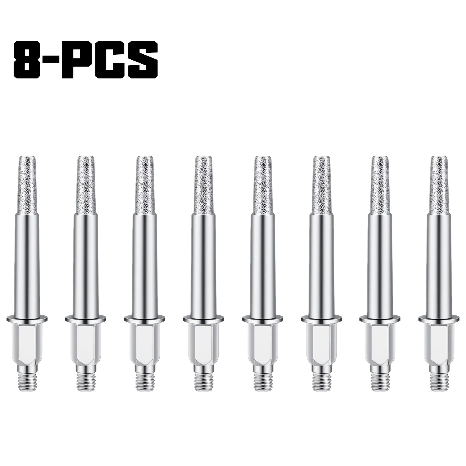 8pcs Chainsaw Sharpening Grinding Heads, Portable File Bits for Hand Crank Grinder, Chainsaw Maintenance Replacement Parts