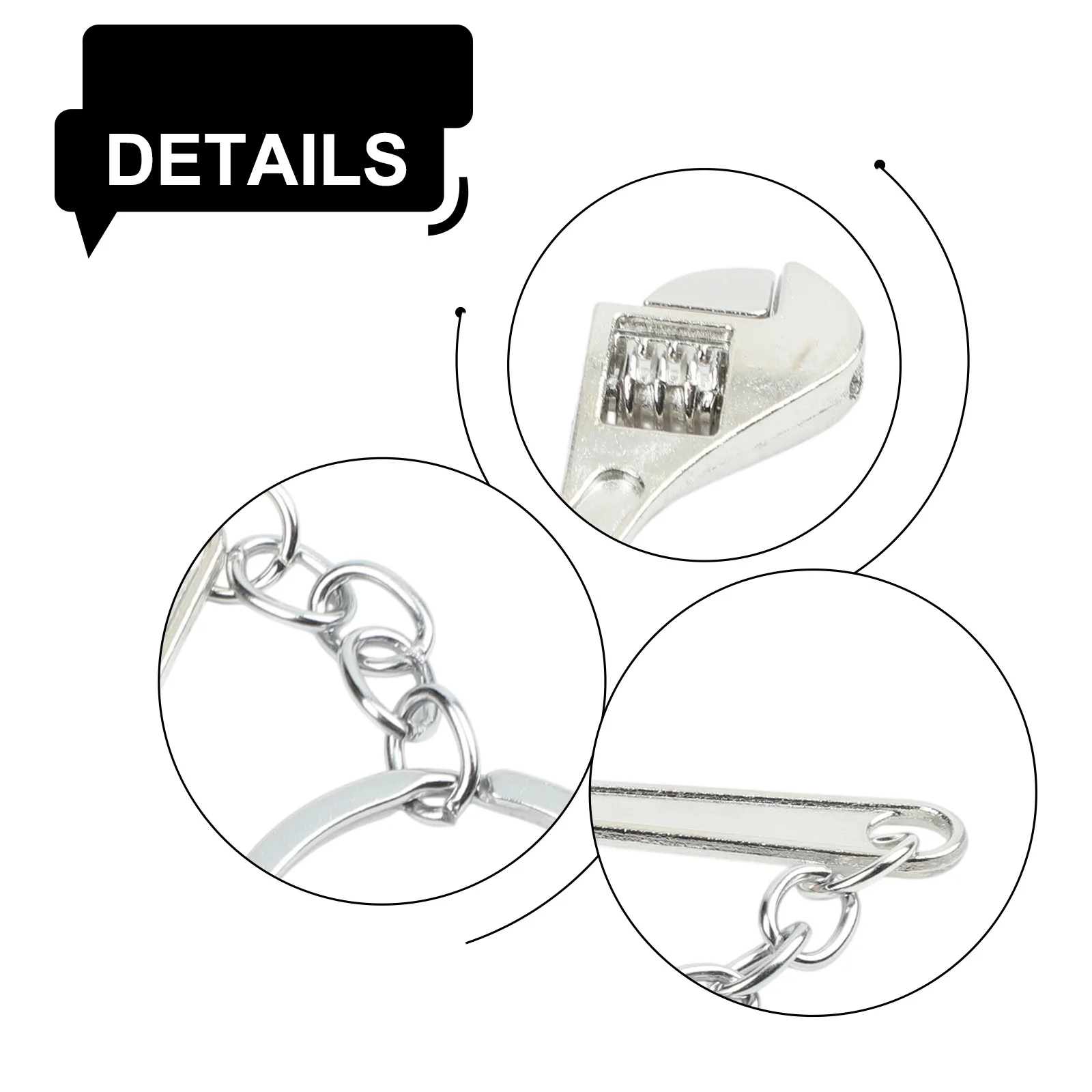 Compact Metal Wrench Keychain - Adjustable Spanner Tool for Keys Sized for Portability Without Sacrificing Utility
