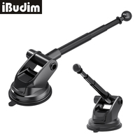 Suction Cup 17mm Ball Head Base with Aluminium Alloy Telescopic Arm for Car Dashboard Windshield Sucker Phone Holder Accessories
