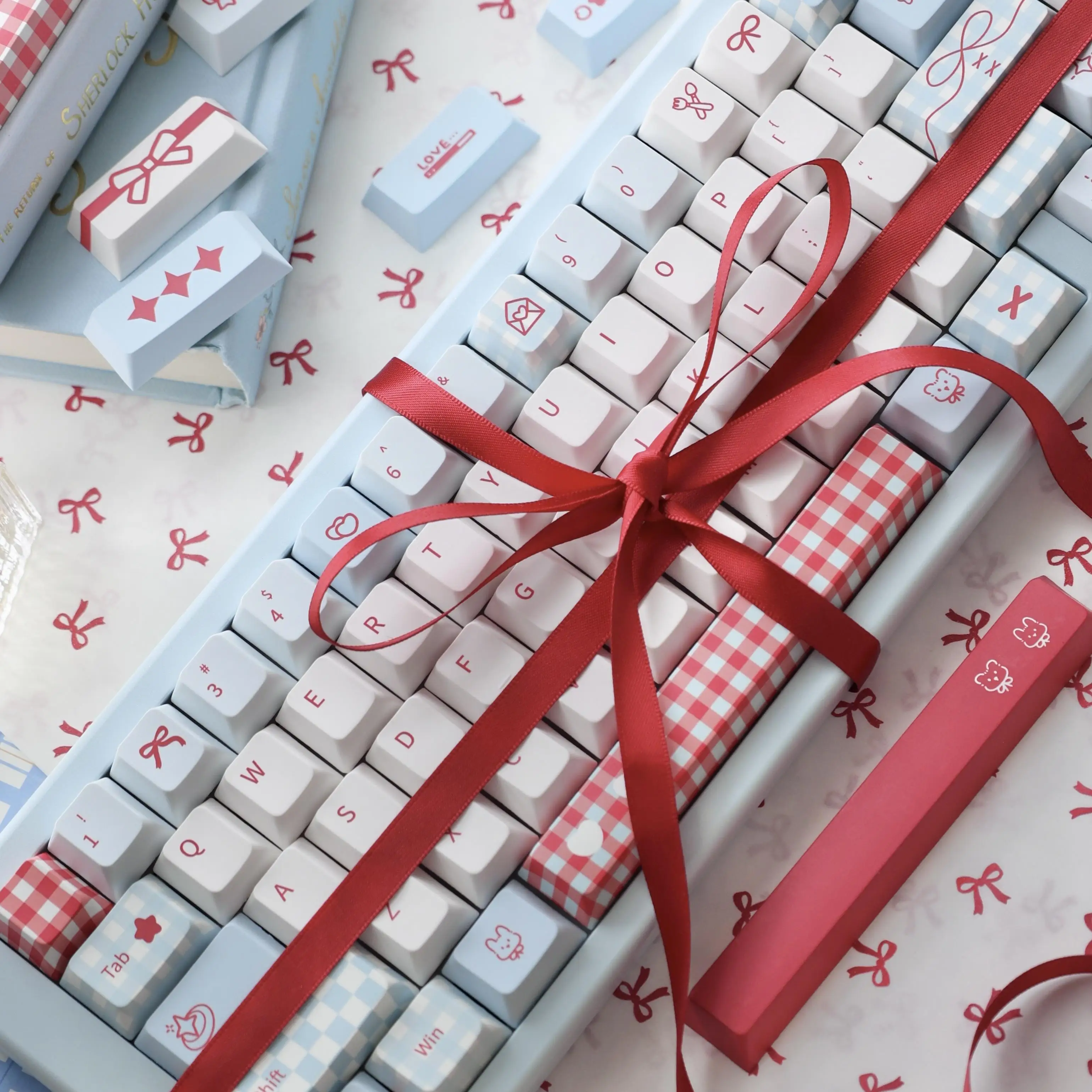 

139 клавиш Cherry SOA Profile Summer Interweaves, набор колпачков для термосублимации, PBT для механической клавиатуры MX Switch, периферийные устройства