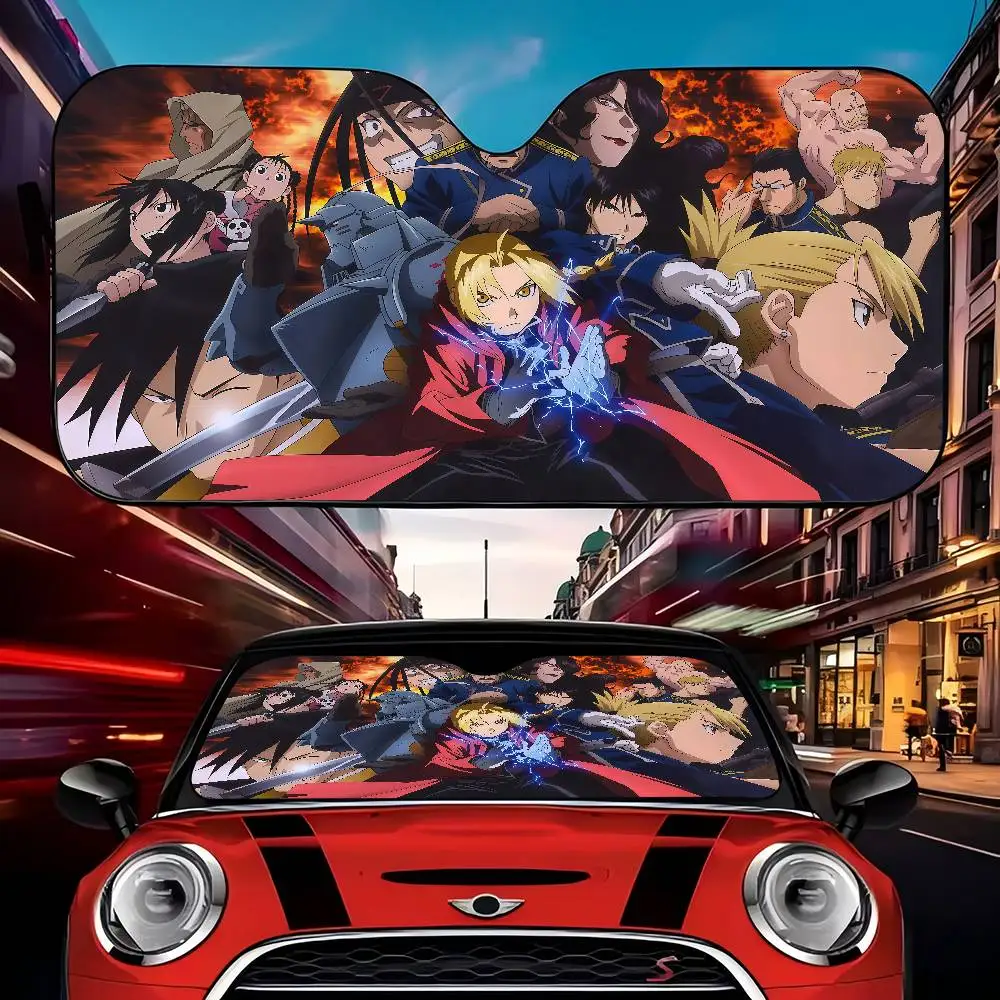 Fullmetal Alchemist Anime Windshield Sunshade Car Window Windscreen Cover Sun Shade Auto Sun Visor Car-covers