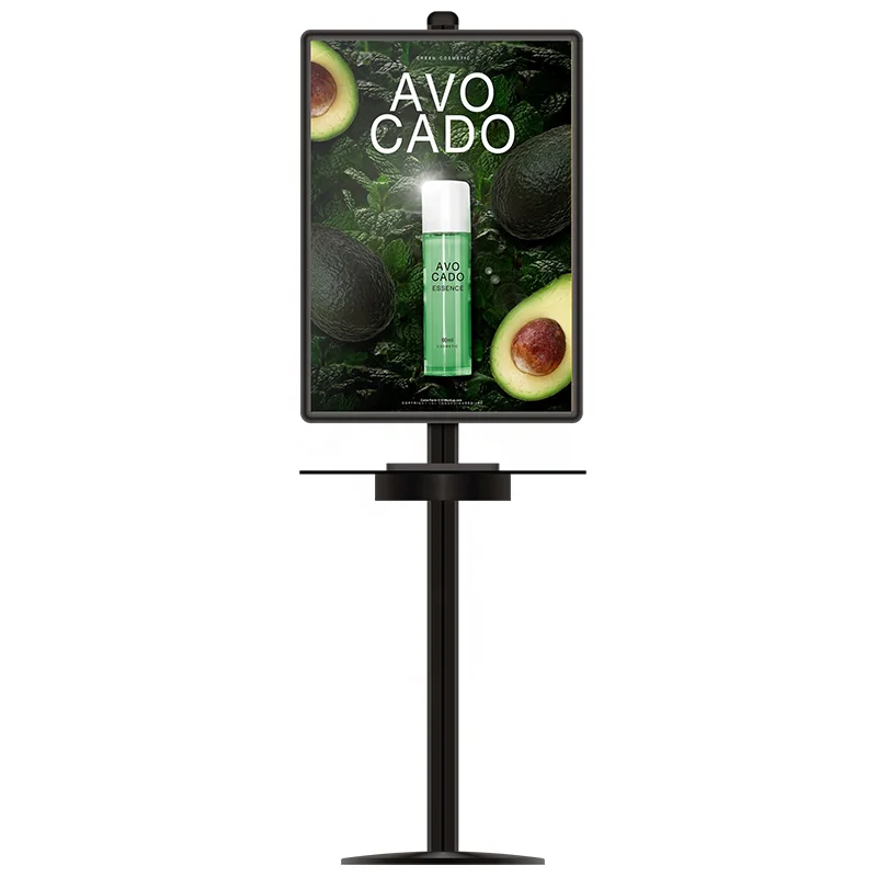 New freestanding phone charging double-sided poster frame for public use