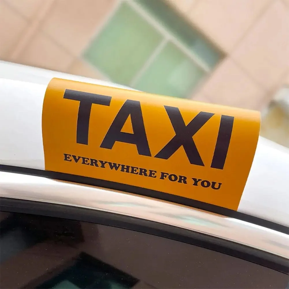 Waterproof Taxi Sign Car Wash Sticker Sunproof PVC Window Decal Funny Washing Tag Pattern Universal Vehicle Personalized Exterio