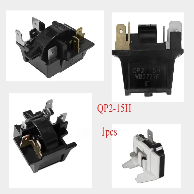 2Pcs  for Homa refrigerator parts  Refrigerator Starter with Relay butterfly overload QP2-15H