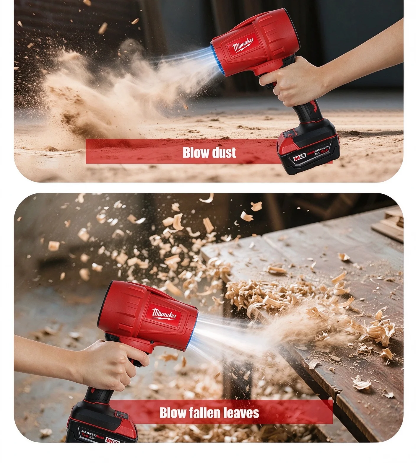 Milwaukee 38000Rpm Violent Blower Turbojet Fan 18V Electric Air Cleaner Wind Speed Turbocharging and Light Vehicle Cleaning
