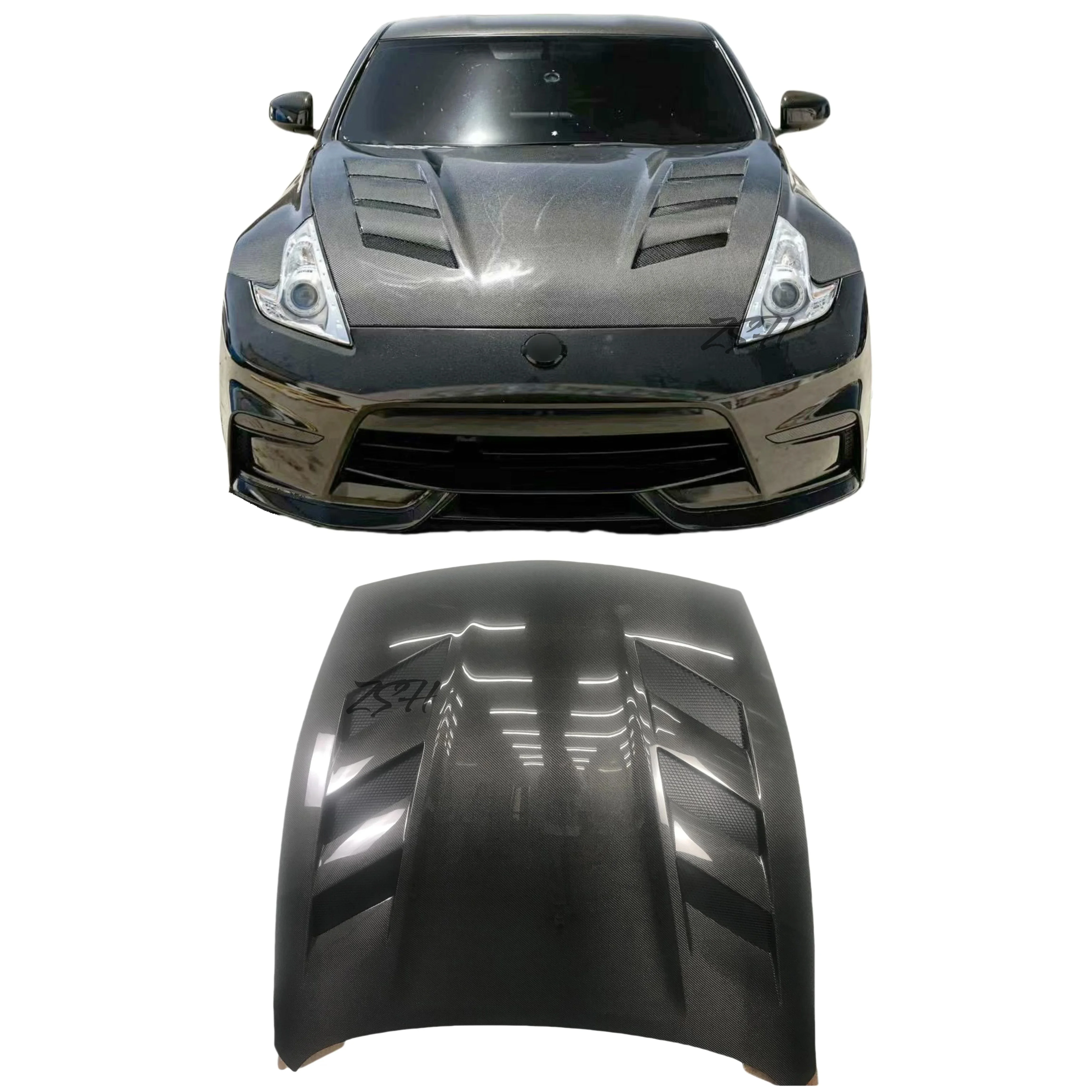 

Carbon Fiber Bonnet Hood For Nissan 370Z Carbon Fiber 370Z Front Engine Cove A Style
