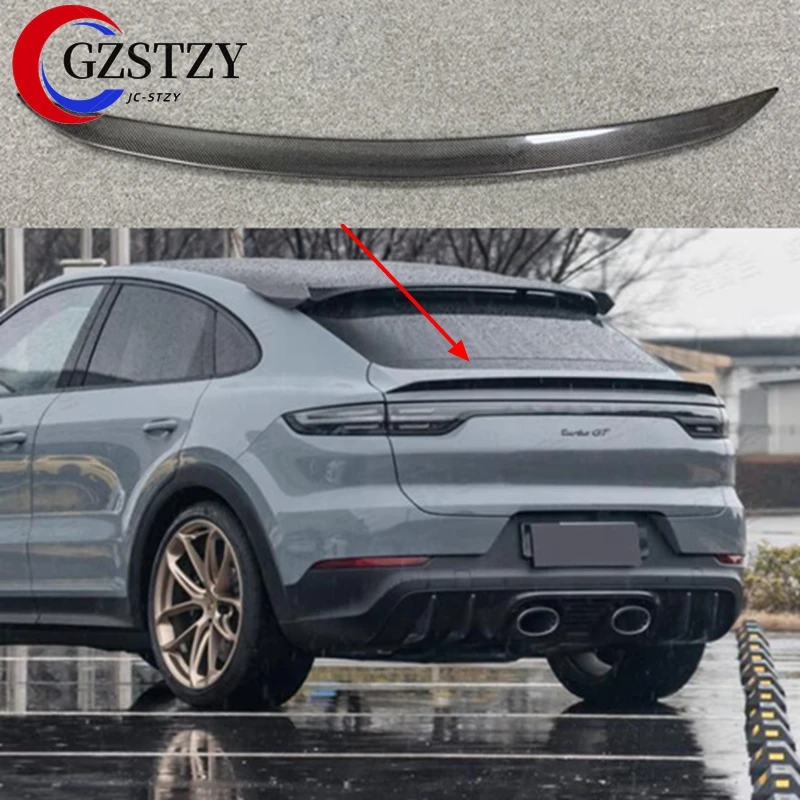 Carbon Fiber Spoiler For Porsche Cayenne Coupe 2020 2021 2022 High Quality Wing Lip Roof Spoilers