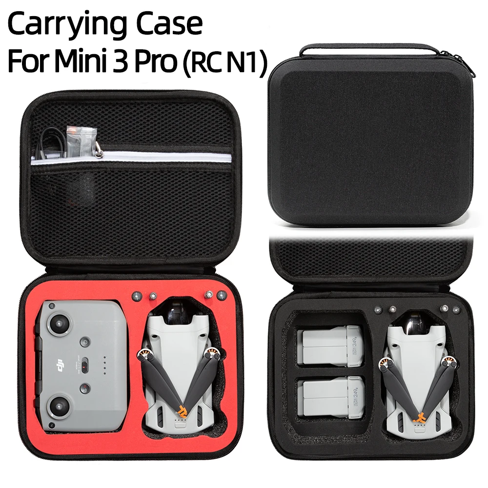 Drone Bag For DJI Mini 3 Pro Portable Storage Nylon Handbag Waterproof Carrying Case Body+Remote Box Hard Handle Accessories