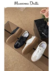 Murrinna Daffi 2024 New Women Shoes Fashion Genuine Leather Round Head Flat Sneaker Simple Matching Casual Versatile Shoes