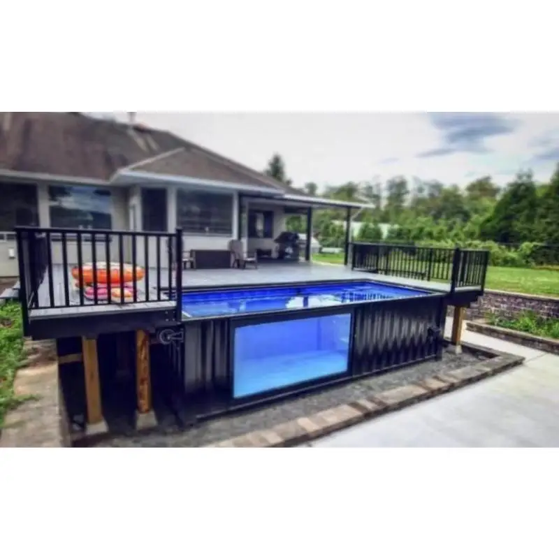 Fitness Training Container Swimming Pool Standard Swimming Lane Design Stable Water Flow Outdoor Modular Pool Swimming Academy